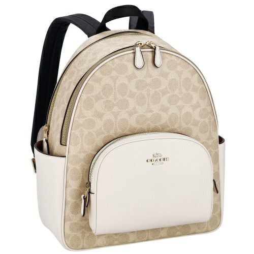 新品未使用 COACH コーチ リュック バックパック ベージュ コーチ アウトレット バックパック レディース シグネチャー コート