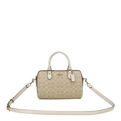 コーチ アウトレット ハンドバッグ レディース ローアン サッチェル バッグ・シグネチャー キャンバス ホワイト COACH OUTLET CV961 IMXDM サンド/チョーク