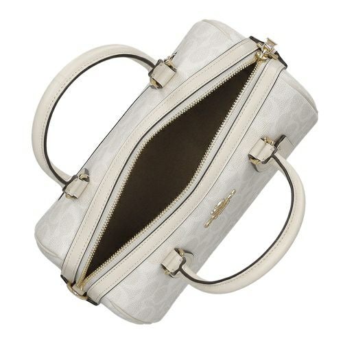 コーチ アウトレット ハンドバッグ レディース ローアン サッチェル バッグ・シグネチャー キャンバス ホワイト COACH OUTLET CV961 IMXU5 ホワイト/チョーク