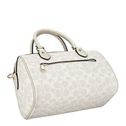 コーチ アウトレット ハンドバッグ レディース ローアン サッチェル バッグ・シグネチャー キャンバス ホワイト COACH OUTLET CV961 IMXU5 ホワイト/チョーク