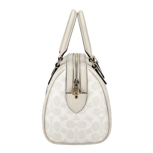 コーチ アウトレット ハンドバッグ レディース ローアン サッチェル バッグ・シグネチャー キャンバス ホワイト COACH OUTLET CV961 IMXU5 ホワイト/チョーク