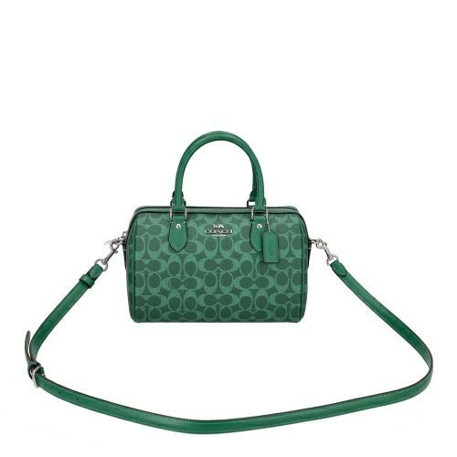 コーチ アウトレット ハンドバッグ レディース ローアン サッチェル バッグ・シグネチャー キャンバス グリーン COACH OUTLET CV961 SVBH8