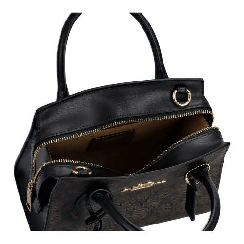 コーチ アウトレット ハンドバッグ レディース アンドレア キャリーオール バッグ・シグネチャー キャンバス ブラウン COACH OUTLET CV974 IMXAQ ウォルナット/ブラック