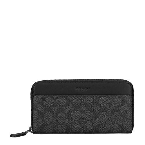 コーチ アウトレット 長財布 レディース シグネチャー ブラック COACH