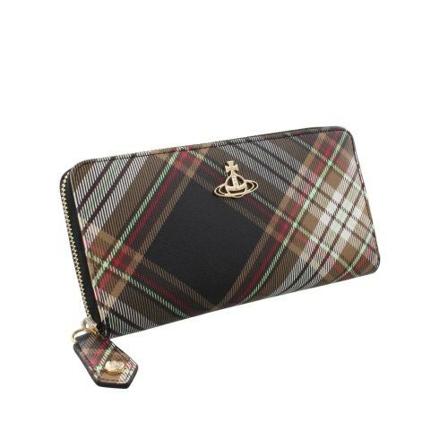 ヴィヴィアンウエストウッド 長財布 レディース Vivienne Westwood 51050023U D101 TARTAN BROWN/BLACK