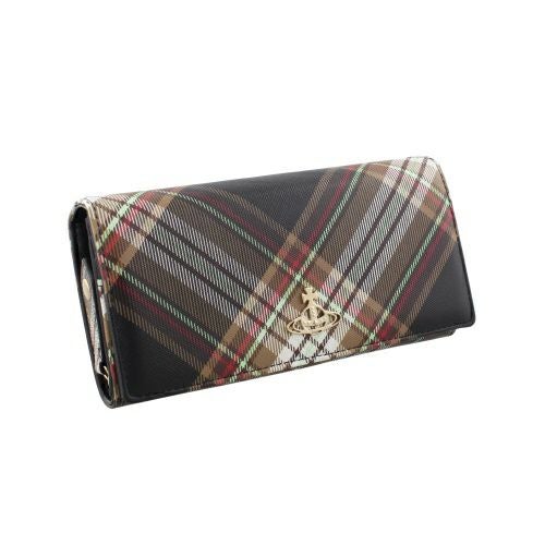 ヴィヴィアンウエストウッド 長財布 レディース Vivienne Westwood 51060025U D101 TARTAN BROWN/BLACK