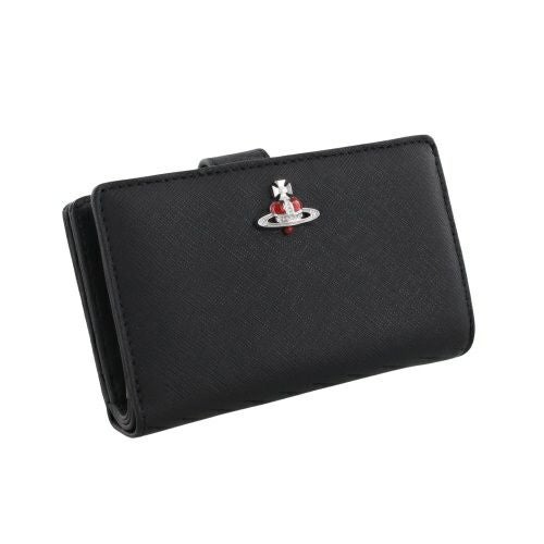 ヴィヴィアンウエストウッド レザー 二つ折り財布 オーブ ブラック×レッド Vivienne Westwood（ヴィヴィアンウエストウッド） 並行輸入