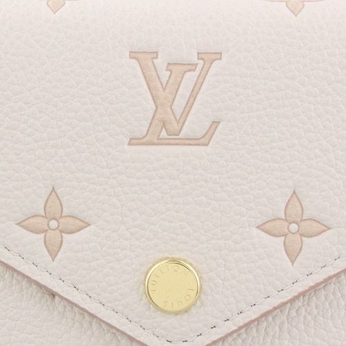 ルイヴィトン 三つ折り財布 レディース モノグラム ポルトフォイユ・ヴィクトリーヌ ホワイト LOUIS VUITTON M14967 バイカラーエデン
