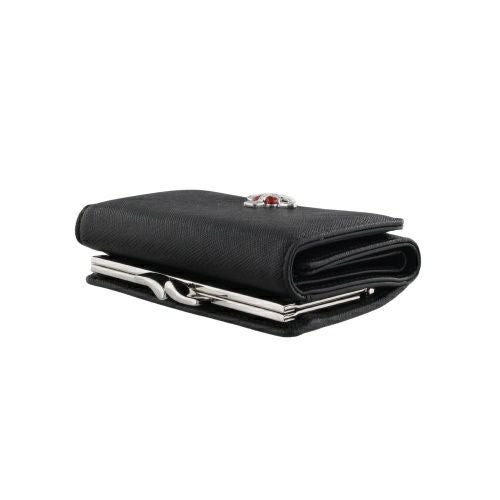 ヴィヴィアンウエストウッド 三つ折り財布 レディース DIAMANTE SERIES ブラック Vivienne Westwood 51010018 L0040 N402 BLACK/RED DIAM ORB
