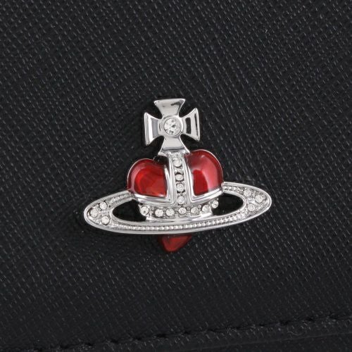 ヴィヴィアンウエストウッド 三つ折り財布 レディース DIAMANTE SERIES ブラック Vivienne Westwood 51010018 L0040 N402 BLACK/RED DIAM ORB