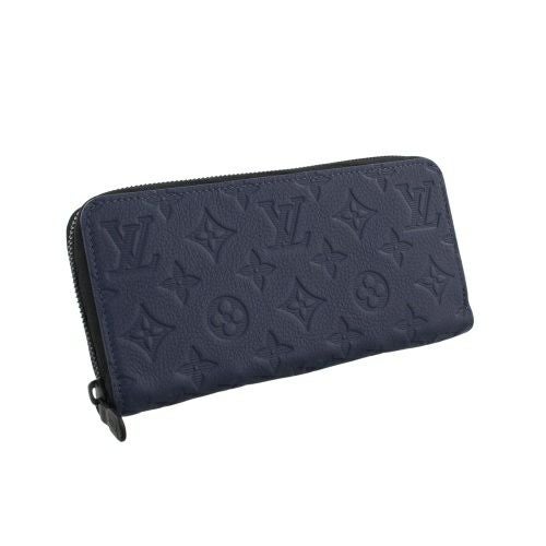 ルイヴィトン 長財布 モノグラム シャドウ ジッピーウォレット・ホリゾンタル ネイビー LOUIS VUITTON M14847 ネイビーブルー