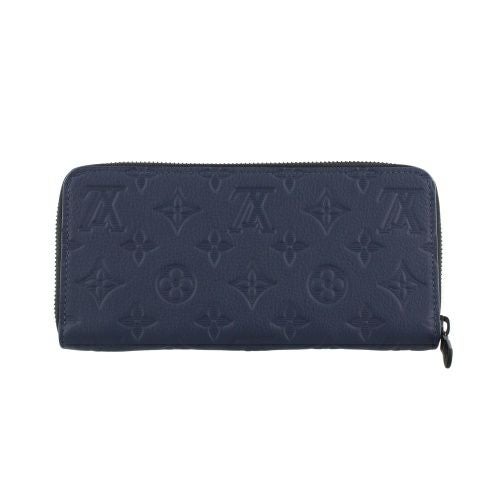 ルイヴィトン 長財布 モノグラム シャドウ ジッピーウォレット・ホリゾンタル ネイビー LOUIS VUITTON M14847 ネイビーブルー