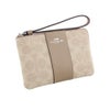 コーチ アウトレット ポーチ レディース コーナー ジップ リストレット・シグネチャー キャンバス・ストライプ ベージュ COACH OUTLET CW854 SVPWH サンド/トープ