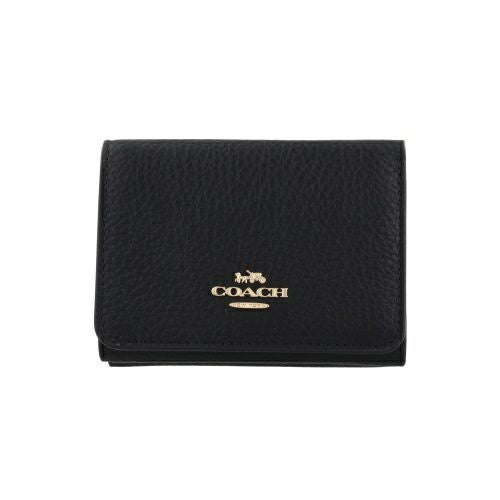 コーチ アウトレット 三つ折り財布 レディース カード ホルダー ウォレット・シグネチャー キャンバス ブラック COACH OUTLET CZ034 IMXAQ