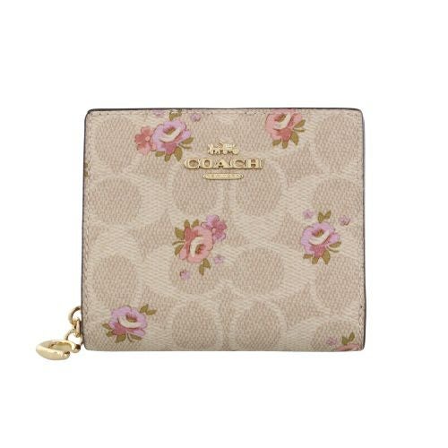 コーチ アウトレット 二つ折り財布 レディース ベージュ COACH OUTLET CAR14 IMSAS サンドマルチ