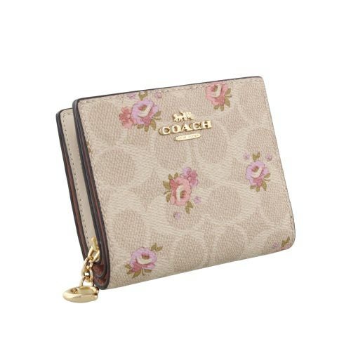 コーチ アウトレット 二つ折り財布 レディース ベージュ COACH OUTLET CAR14 IMSAS サンドマルチ