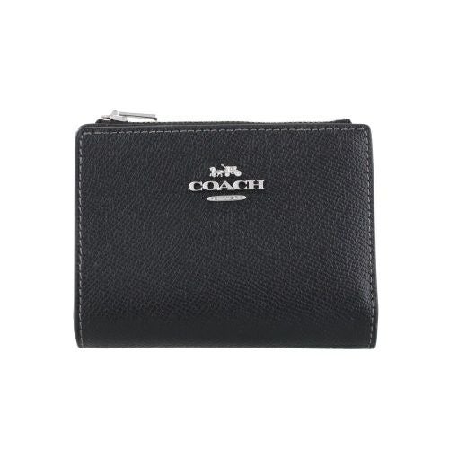 コーチ アウトレット 二つ折り財布 レディース ブラック COACH OUTLET CR983 SV/BK シルバー/ブラック