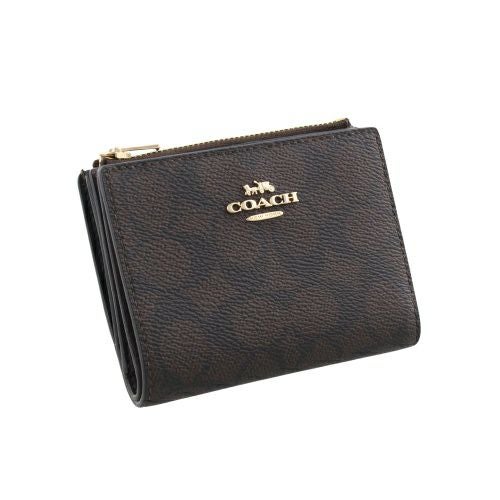 コーチ アウトレット 二つ折り財布 レディース ブラウン COACH OUTLET CW803 IMXAQ ウォルナット/ブラック