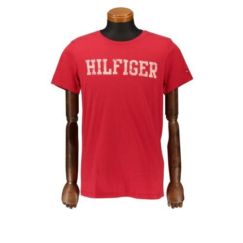 トミーヒルフィガー Tシャツ メンズ 2S87902937 レッド TOMMY HILFIGER Lサイズ