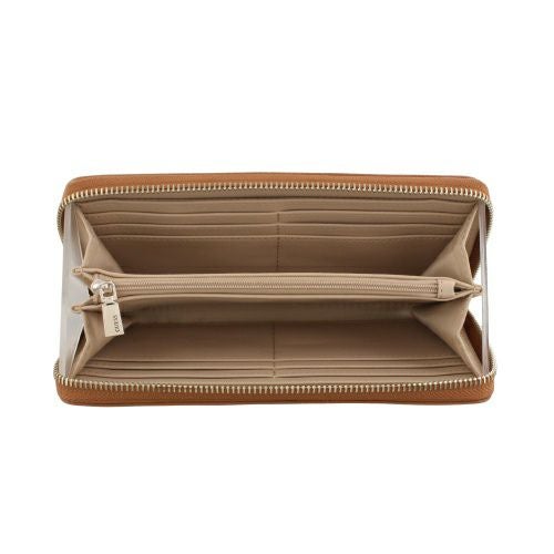 ゲス 長財布 レディース CALEBRA / SLG LARGE ZIP AROUND ブラウン GUESS BG9536146 COGNAC