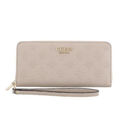 ゲス 長財布 レディース PHOEBE / SLG LARGE ZIP AROUND ホワイト GUESS PD9665146 SIMPLY TAUPE LOGO