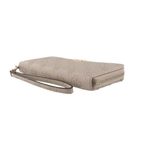 ゲス 長財布 レディース PHOEBE / SLG LARGE ZIP AROUND ホワイト GUESS PD9665146 SIMPLY TAUPE LOGO