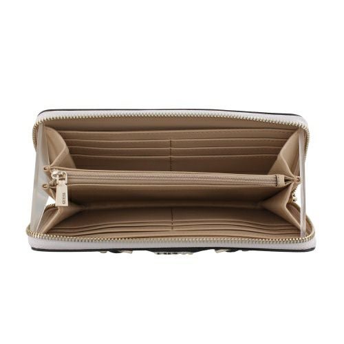 ゲス 長財布 レディース KATYA / SLG LARGE ZIP AROUND ホワイト GUESS SG9652146 WHITE LOGO