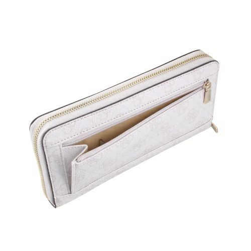 ゲス 長財布 レディース KATYA / SLG LARGE ZIP AROUND ホワイト GUESS SG9652146 WHITE LOGO
