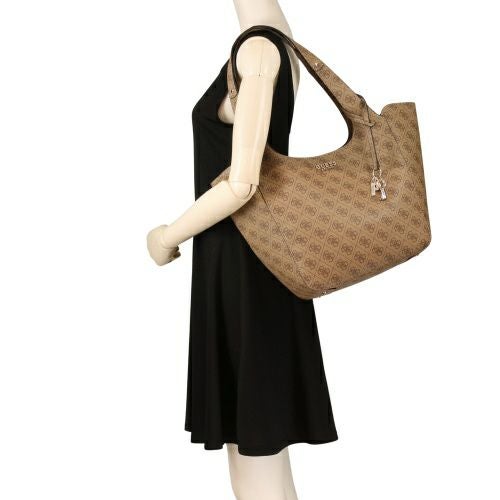 ゲス トートバッグ レディース CALISTA / TOTE ブラウン GUESS SG733422 LATTE LOGO