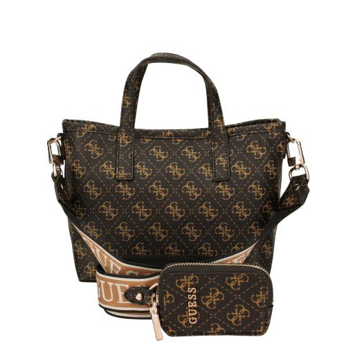 ゲス トートバッグ レディース LATONA II / MINI TOTE ブラウン GUESS
