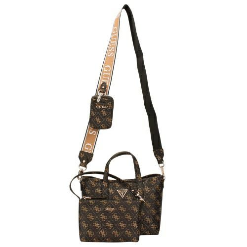 ゲス トートバッグ レディース LATONA II / MINI TOTE ブラウン GUESS SQ869175 BROWN LOGO