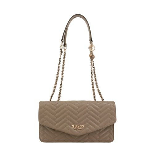 ゲス ショルダーバッグ レディース ANNING / CONVERTIBLE XBODY FLAP ブラウン GUESS QG950821 Dark Taupe