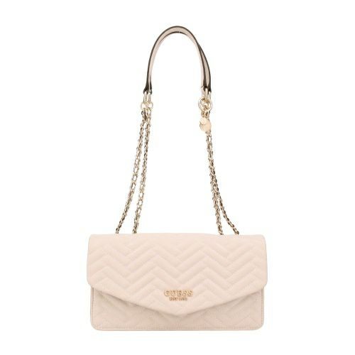 ゲス ショルダーバッグ レディース ANNING / CONVERTIBLE XBODY FLAP ホワイト GUESS QG950821 STONE