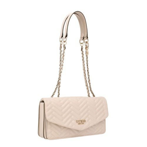 ゲス ショルダーバッグ レディース ANNING / CONVERTIBLE XBODY FLAP ホワイト GUESS QG950821 STONE