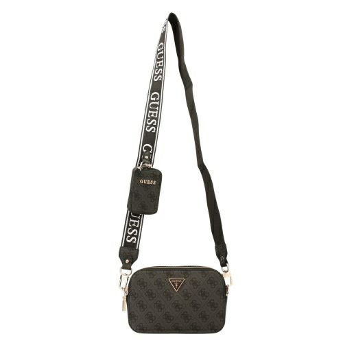 ゲス ショルダーバッグ レディース LATONA II / CAMERA CROSSBODY ブラック GUESS SG869113 COAL LOGO