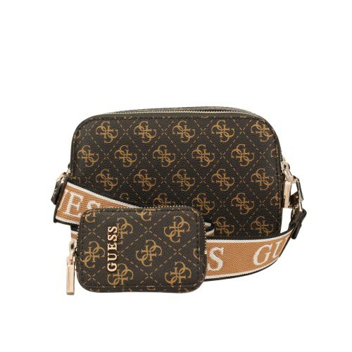 ゲス ショルダーバッグ レディース LATONA II / CAMERA CROSSBODY ブラウン GUESS SQ869113 BROWN LOGO