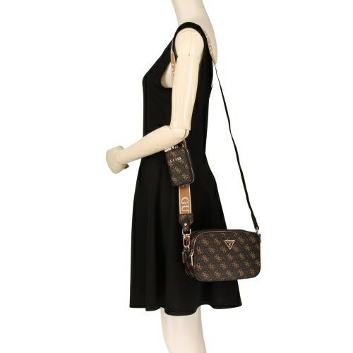 ゲス ショルダーバッグ レディース LATONA II / CAMERA CROSSBODY ブラウン GUESS SQ869113 BROWN LOGO