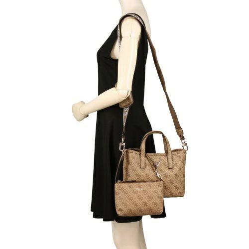 ゲス ハンドバッグ レディース LATONA II / MINI TOTE ブラウン GUESS SG869175 LATTE LOGO