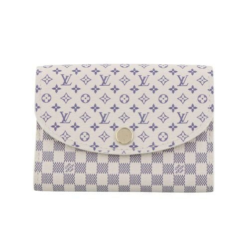 ルイヴィトン 二つ折り財布 ダミエ･アズール ポルトモネ・ロザリ ホワイト LOUIS VUITTON M25745