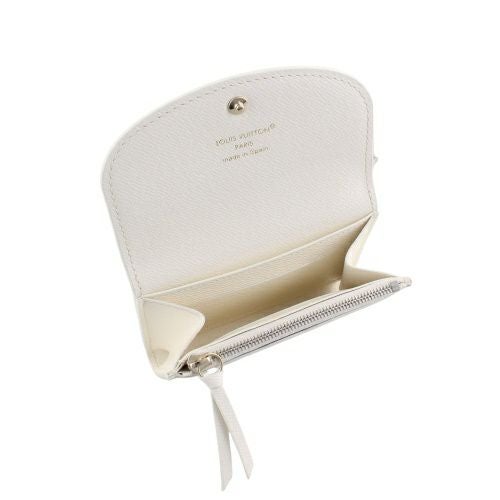 ルイヴィトン 二つ折り財布 ダミエ･アズール ポルトモネ・ロザリ ホワイト LOUIS VUITTON M25745