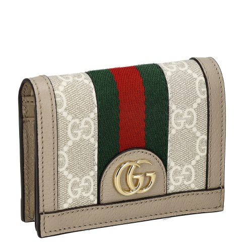 グッチ 二つ折り財布 レディース オフィディア ベージュ GUCCI 523155 UULAG 9682 ベージュ＆ホワイト