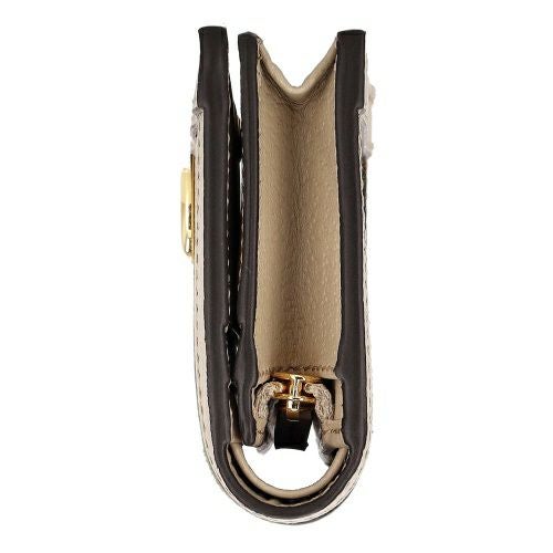 グッチ 二つ折り財布 レディース オフィディア ベージュ GUCCI 523155 UULAG 9682 ベージュ＆ホワイト