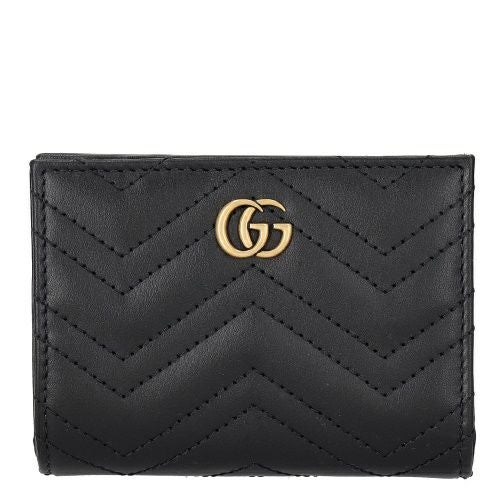 グッチ 二つ折り財布 レディース ブラック GUCCI 773427 DTDHT 1000 ブラック