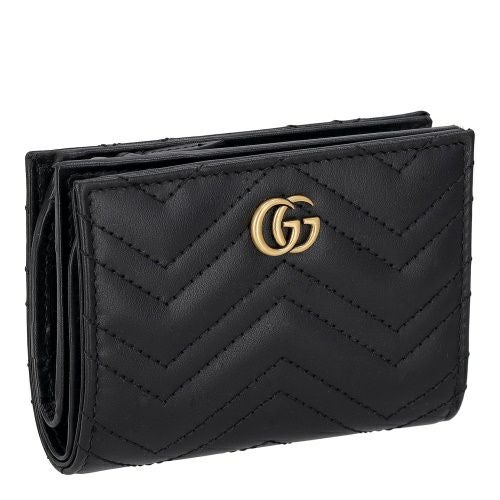 グッチ 二つ折り財布 レディース ブラック GUCCI 773427 DTDHT 1000 ブラック