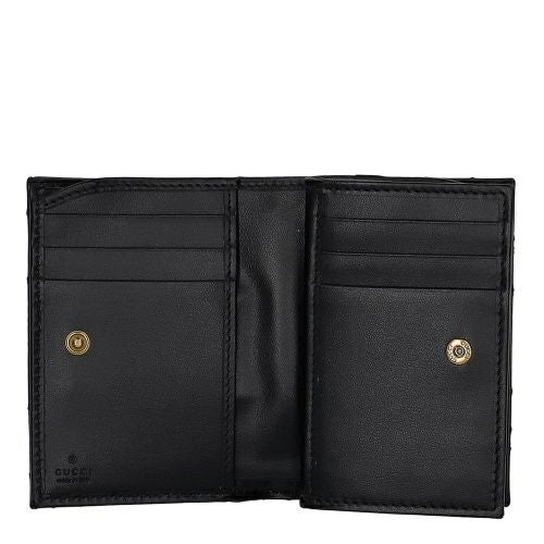 グッチ 二つ折り財布 レディース ブラック GUCCI 773427 DTDHT 1000 ブラック