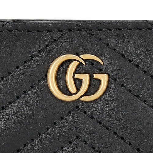 グッチ 二つ折り財布 レディース ブラック GUCCI 773427 DTDHT 1000 ブラック