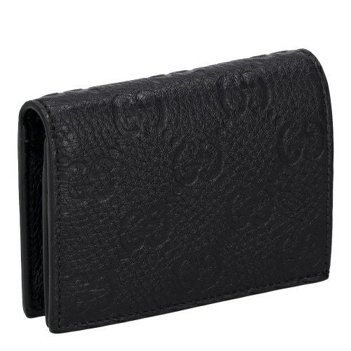 グッチ 二つ折り財布 レディース GGエンブレム ブラック GUCCI 815901 AAEEM 1000 ブラック