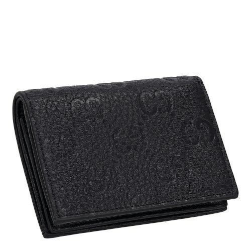 グッチ 二つ折り財布 レディース GGエンブレム ブラック GUCCI 815901 AAEEM 1000 ブラック