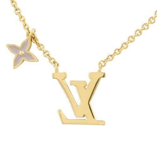 ルイヴィトン ネックレスLV アイコニック エナメル ゴールド LOUIS VUITTON M02146 Marron Clair