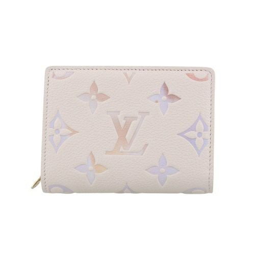 ルイヴィトン 二つ折り財布 モノグラム･アンプラント ポルトフォイユクレア ベージュ LOUIS VUITTON M25595 ドリームベージュ
